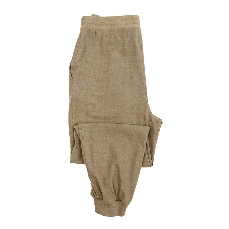 Lauren Ralph Lauren Women's Wool Crepe Jogger Pants (12, Truffle)