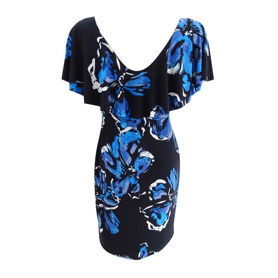 Lauren by Ralph Lauren Women's Ruffled Overlay Sheath Dress