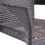 Laurent Outdoor 5 Piece Acacia Wood and Wicker Dining Set by Christopher Knight Home