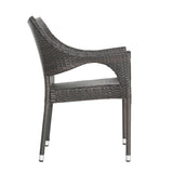 Laurent Outdoor 5 Piece Acacia Wood and Wicker Dining Set by Christopher Knight Home