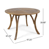 Laurent Outdoor 5 Piece Acacia Wood and Wicker Dining Set by Christopher Knight Home
