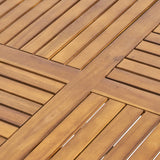 Laurent Outdoor 5 Piece Acacia Wood and Wicker Dining Set by Christopher Knight Home
