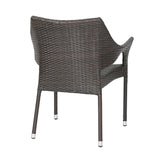 Laurent Outdoor 5 Piece Acacia Wood and Wicker Dining Set by Christopher Knight Home