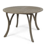 Laurent Outdoor 5 Piece Acacia Wood and Wicker Dining Set by Christopher Knight Home