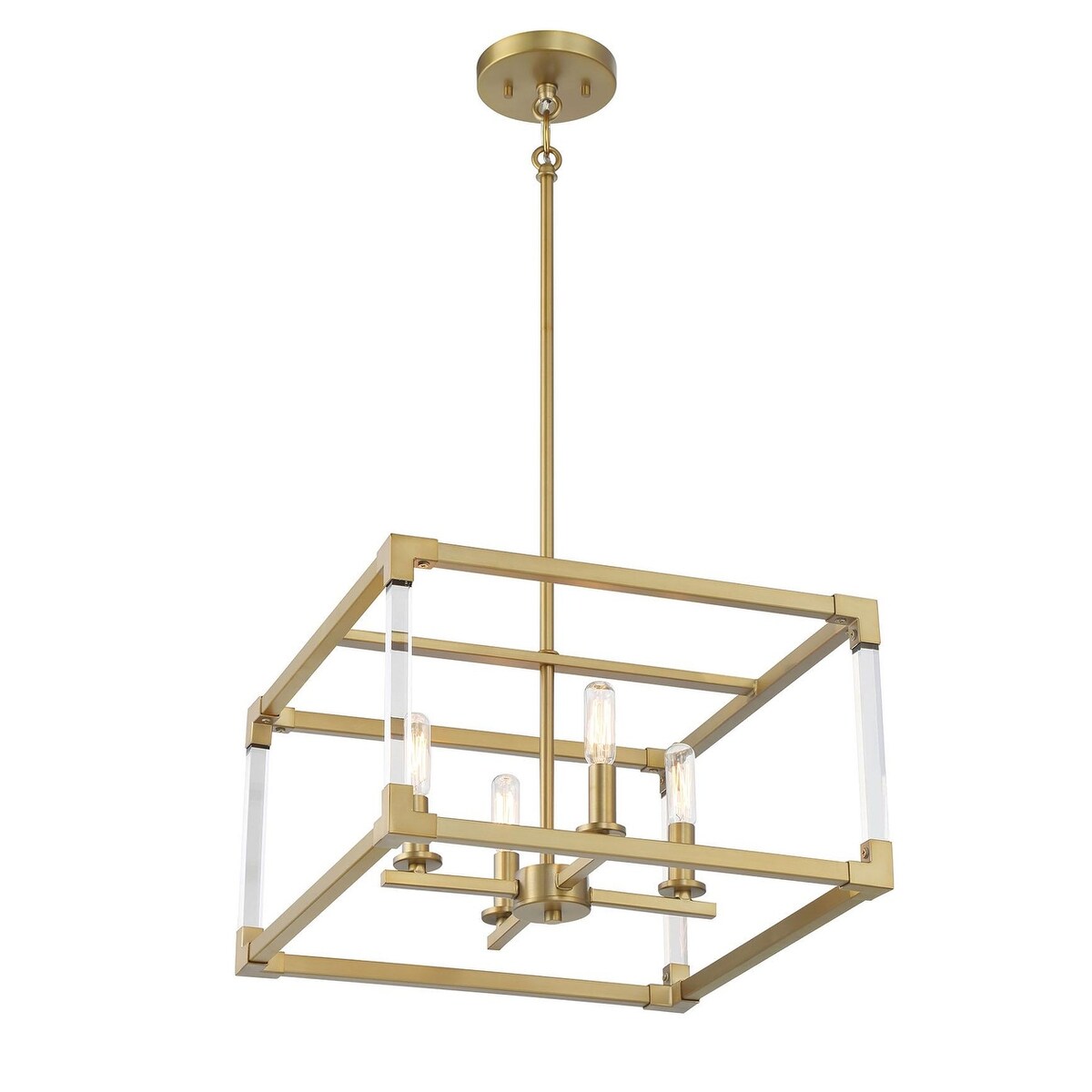 Lavery Oro District Soft Brass With Acrylic 1 Light Pendant