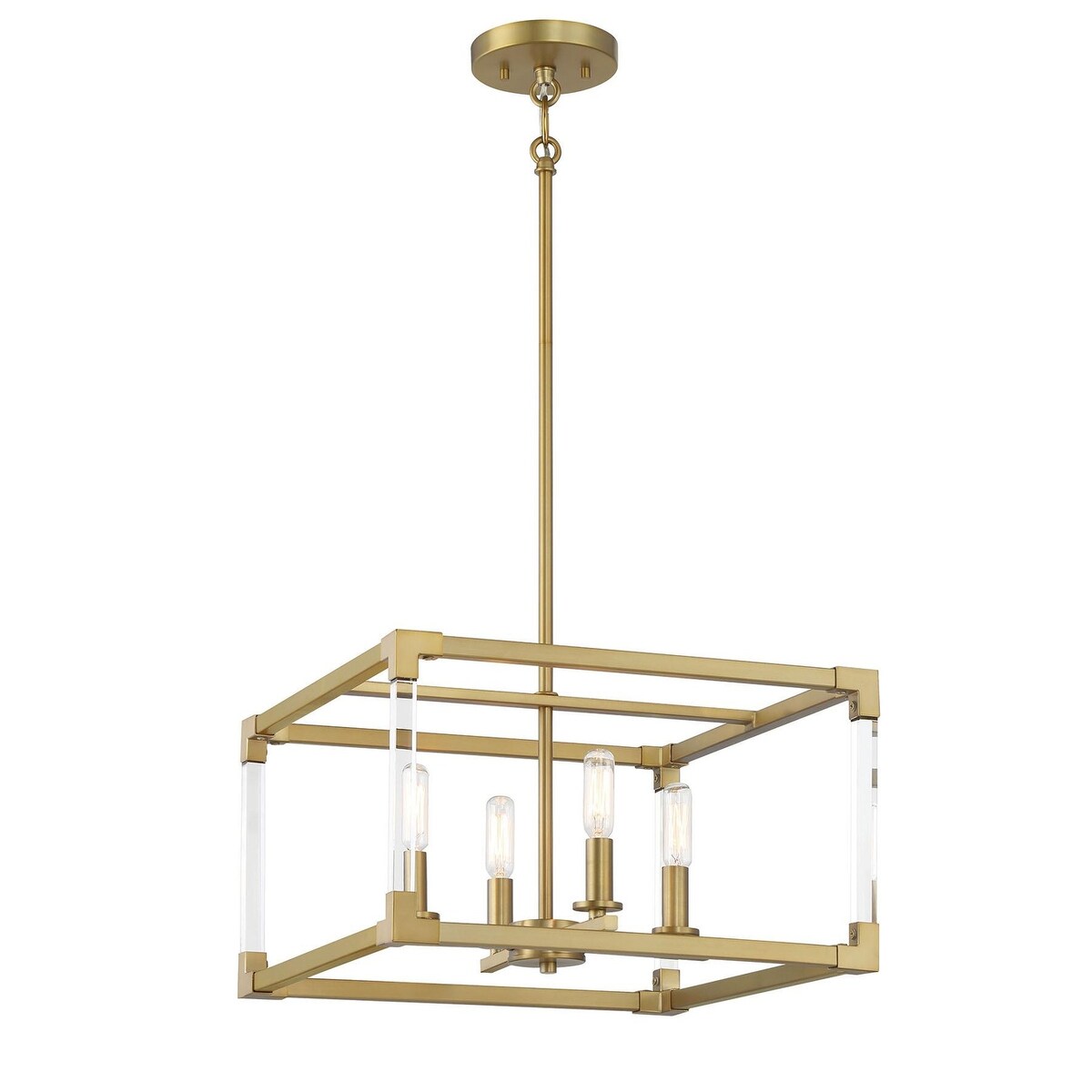 Lavery Oro District Soft Brass With Acrylic 1 Light Pendant