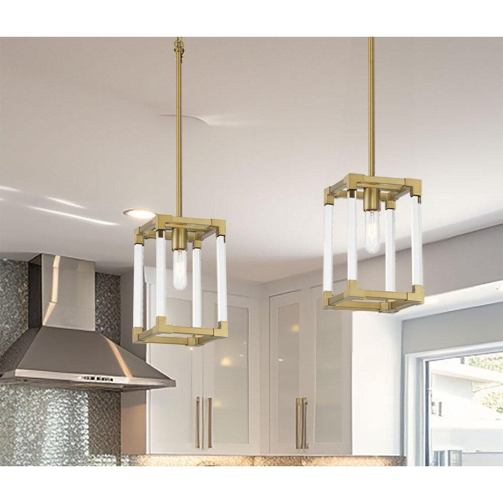 Lavery Oro District Soft Brass With Acrylic 1 Light Pendant
