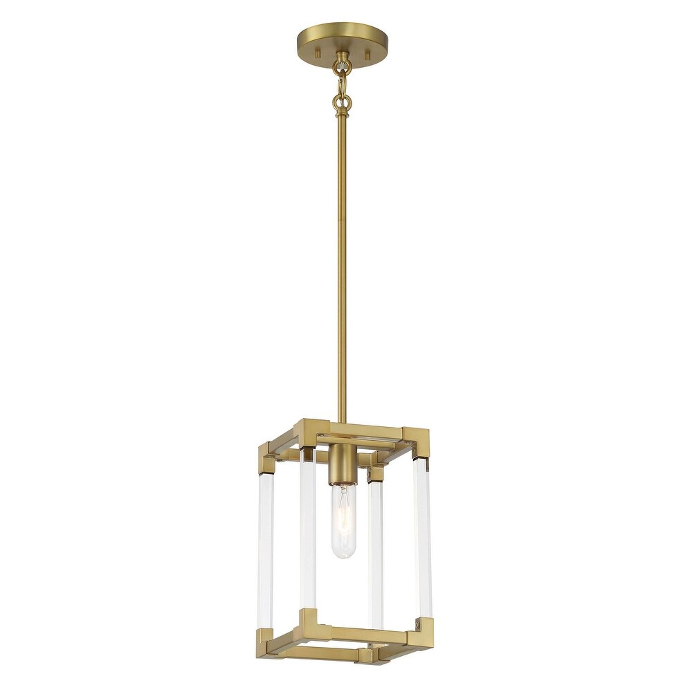 Lavery Oro District Soft Brass With Acrylic 1 Light Pendant