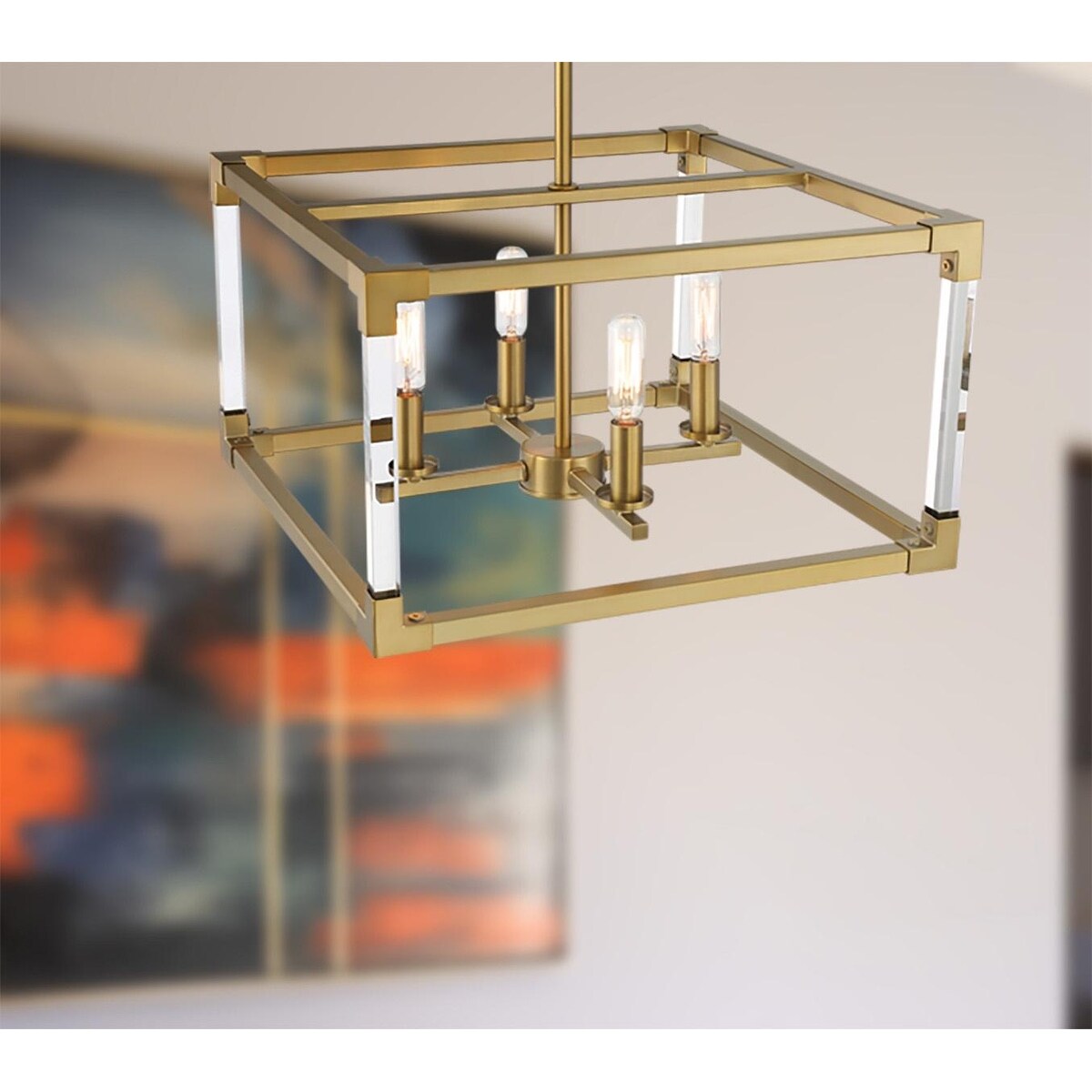 Lavery Oro District Soft Brass With Acrylic 1 Light Pendant