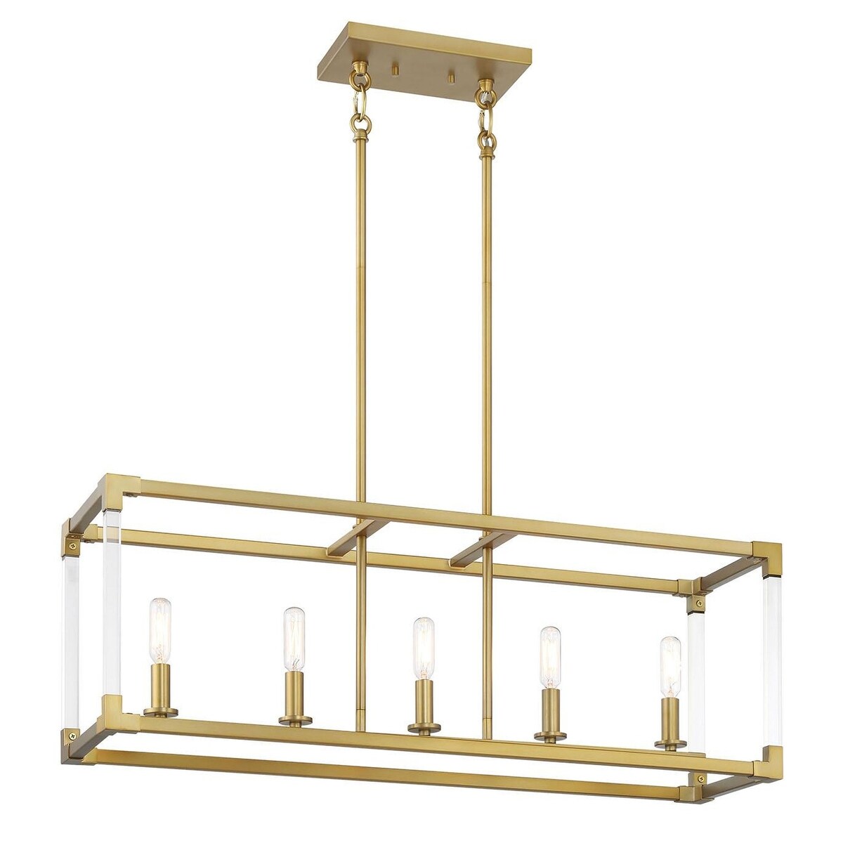 Lavery Oro District Soft Brass With Acrylic 1 Light Pendant