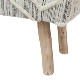 Laveta Handmade Boho Wool and Cotton Bench by Christopher Knight Home