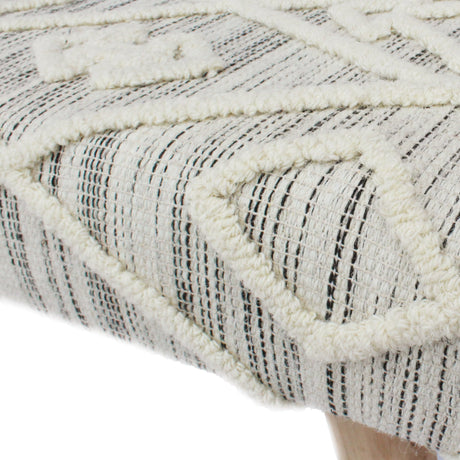 Laveta Handmade Boho Wool and Cotton Bench by Christopher Knight Home