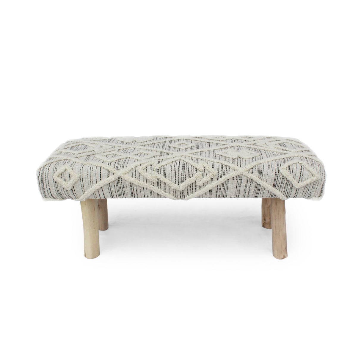 Laveta Handmade Boho Wool and Cotton Bench by Christopher Knight Home
