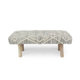 Laveta Handmade Boho Wool and Cotton Bench by Christopher Knight Home