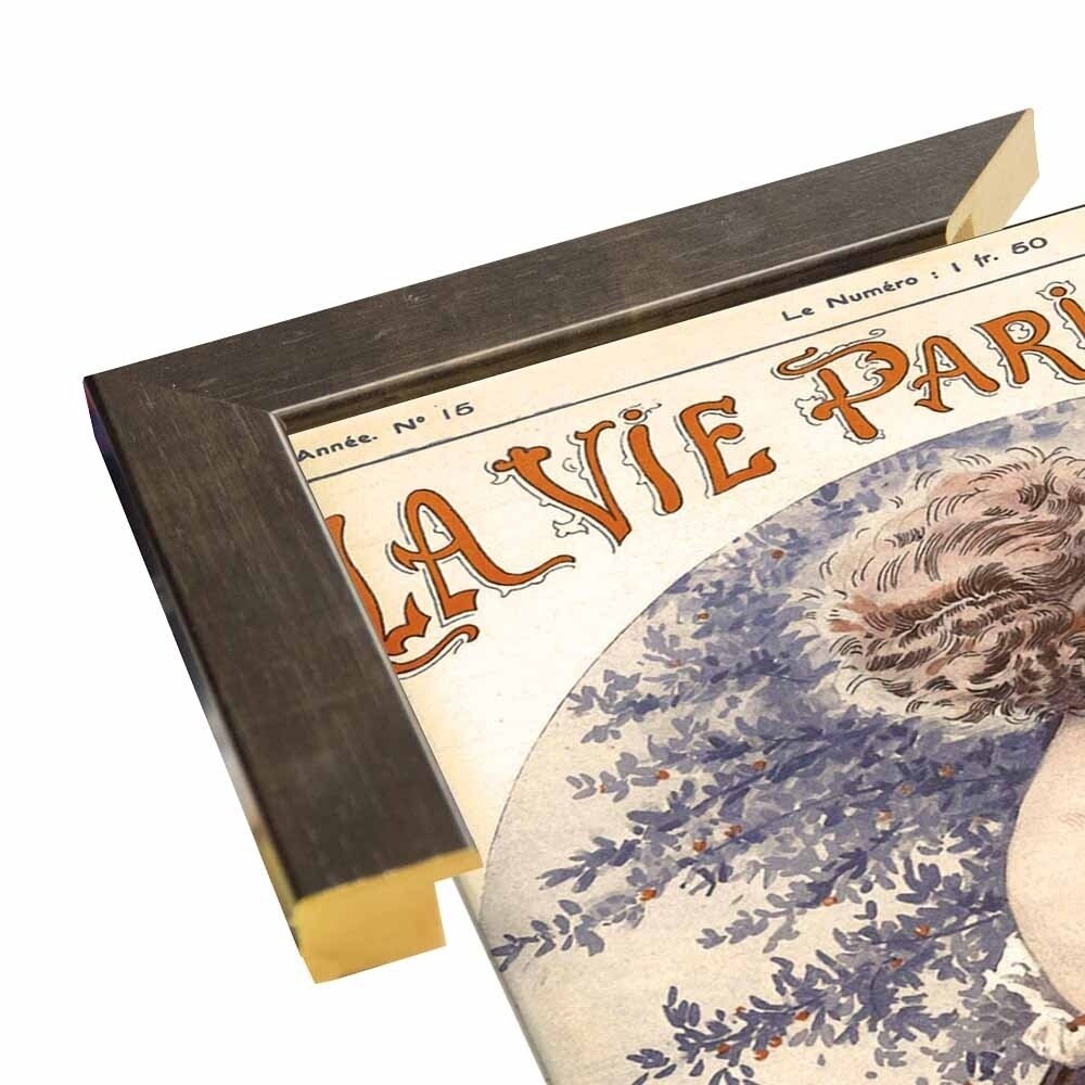 Lavie Parisenne Cherry Picking-VINAPP116914 Print 17"x12.25" by Vintage Apple Collection