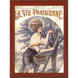 Lavie Parisenne Cherry Picking-VINAPP116914 Print 17"x12.25" by Vintage Apple Collection