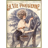 Lavie Parisenne Cherry Picking-VINAPP116914 Print 17"x12.25" by Vintage Apple Collection