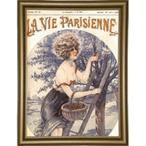 Lavie Parisenne Cherry Picking-VINAPP116914 Print 17"x12.25" by Vintage Apple Collection