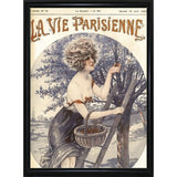 Lavie Parisenne Cherry Picking-VINAPP116914 Print 17"x12.25" by Vintage Apple Collection