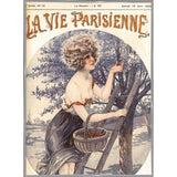 Lavie Parisenne Cherry Picking-VINAPP116914 Print 17"x12.25" by Vintage Apple Collection