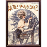 Lavie Parisenne Cherry Picking-VINAPP116914 Print 17"x12.25" by Vintage Apple Collection