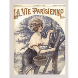 Lavie Parisenne Cherry Picking-VINAPP116914 Print 17"x12.25" by Vintage Apple Collection
