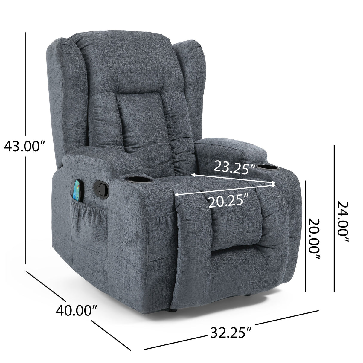 Lavonia Indoor Pillow Tufted Massage Recliner by Christopher Knight Home