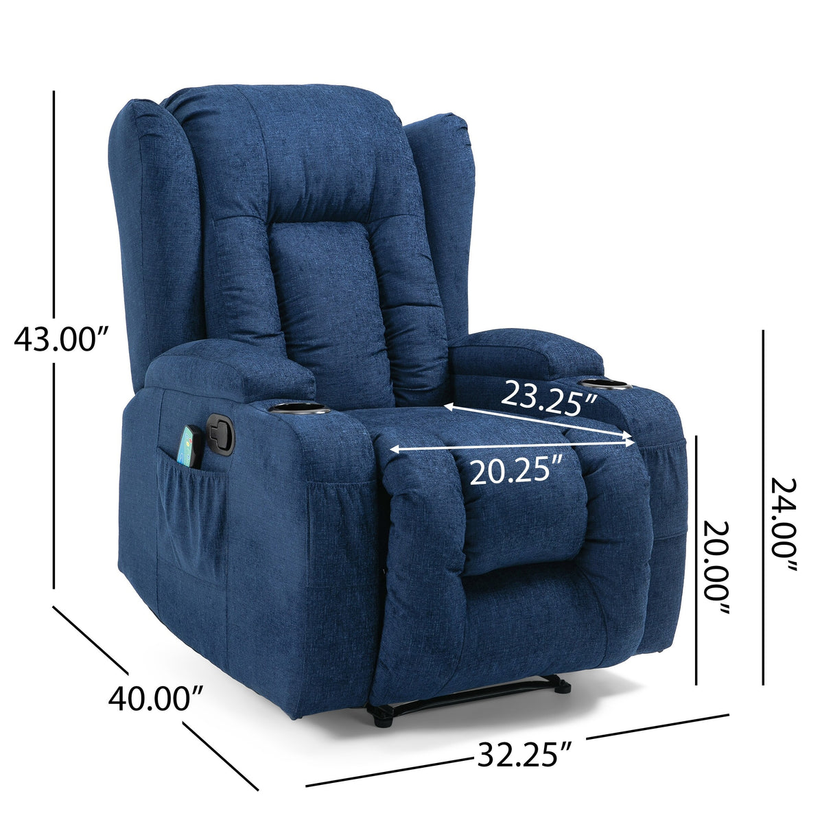 Lavonia Indoor Pillow Tufted Massage Recliner by Christopher Knight Home