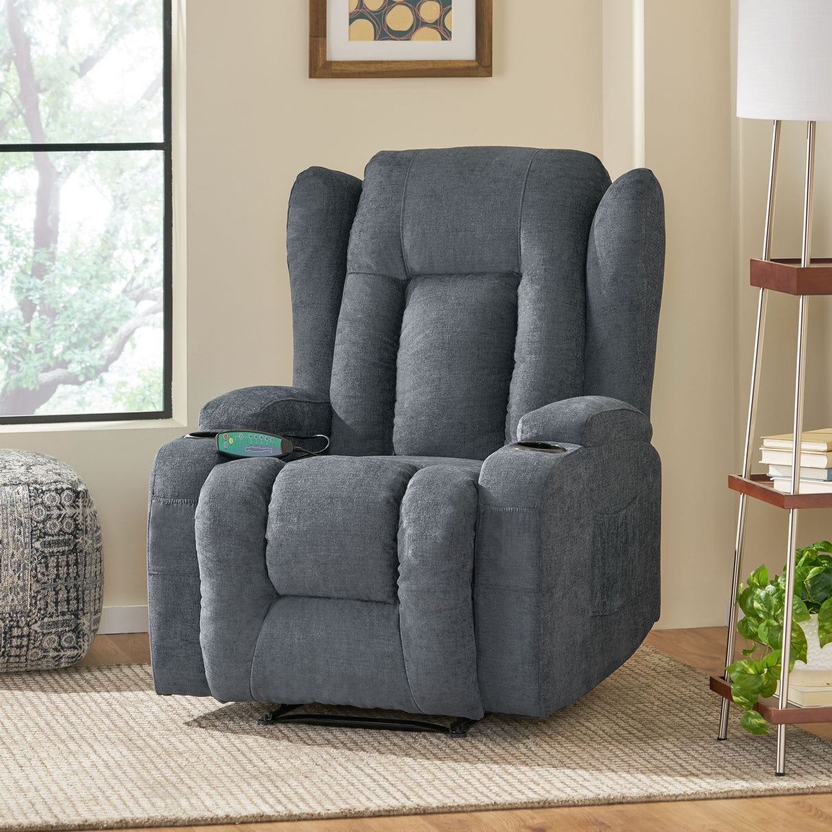 Lavonia Indoor Pillow Tufted Massage Recliner by Christopher Knight Home