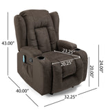 Lavonia Indoor Pillow Tufted Massage Recliner by Christopher Knight Home