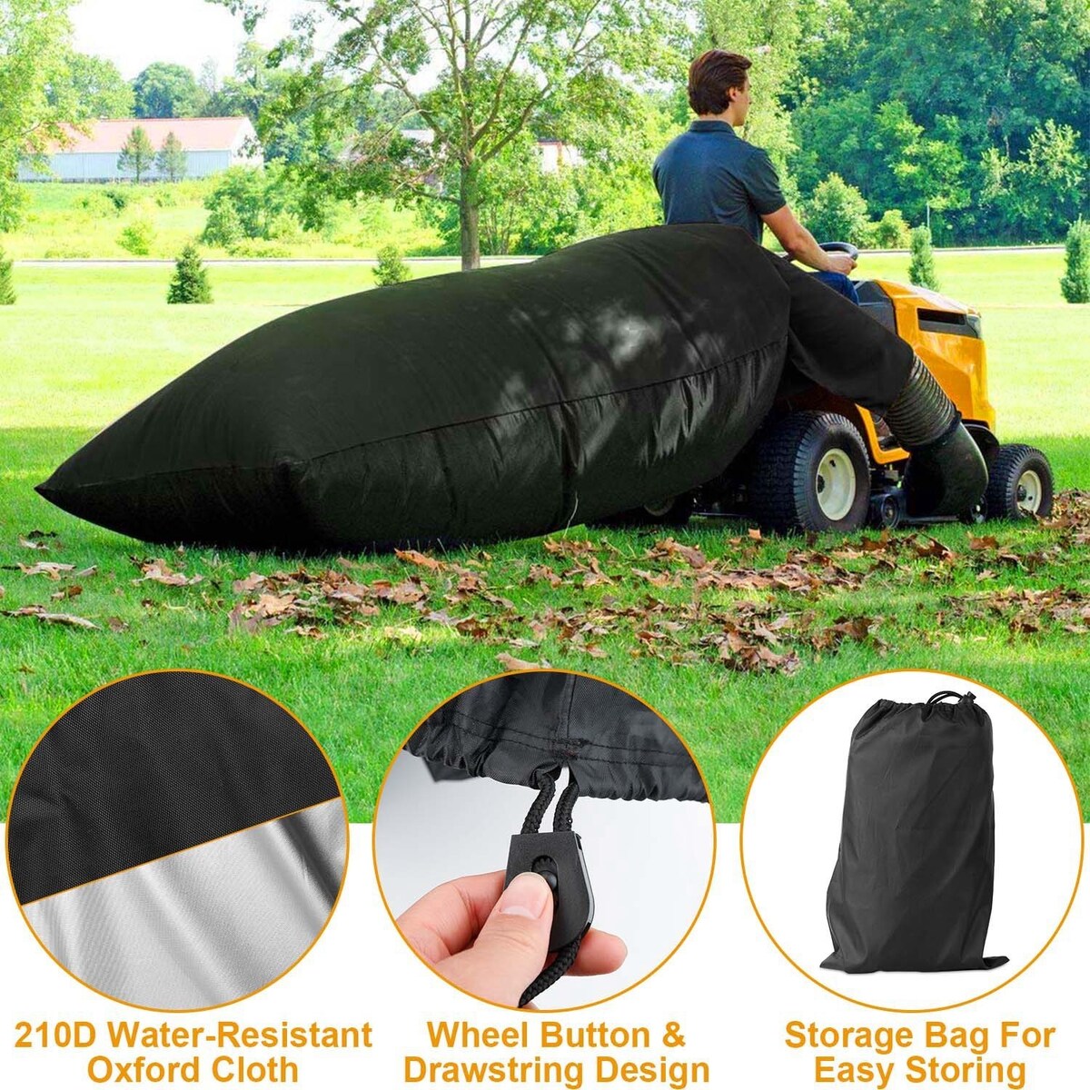 Lawn Tractor Leaf Bag 54 Cubic Feet Garden Waste Collection Bag