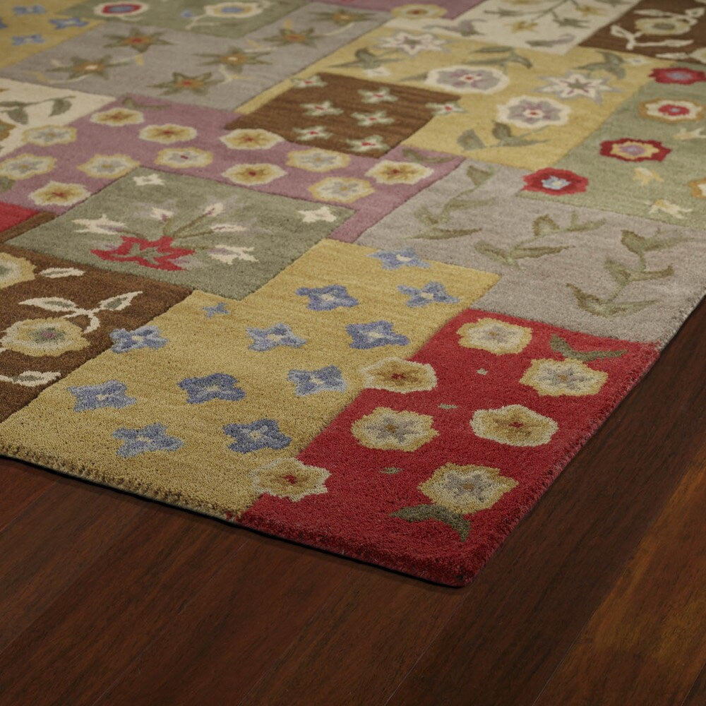Lawrence Multi Patchwork Hand-Tufted Wool Rug (2'3 x 7'6) - 2'3" x 7'6"