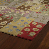 Lawrence Multi Patchwork Hand-Tufted Wool Rug (2'3 x 7'6) - 2'3" x 7'6"