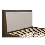 Lawson Linen Upholstered Wood Platform Bed in Big Bear Brown