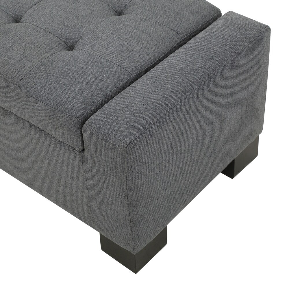 Christopher Knight Home Lawton Fabric Storage Ottoman Bench