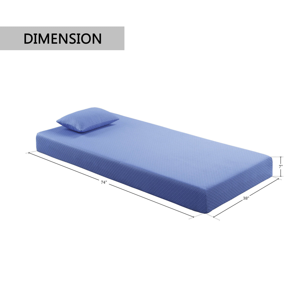 Lay 7-Inch Gel-Infused Memory Foam Mattress