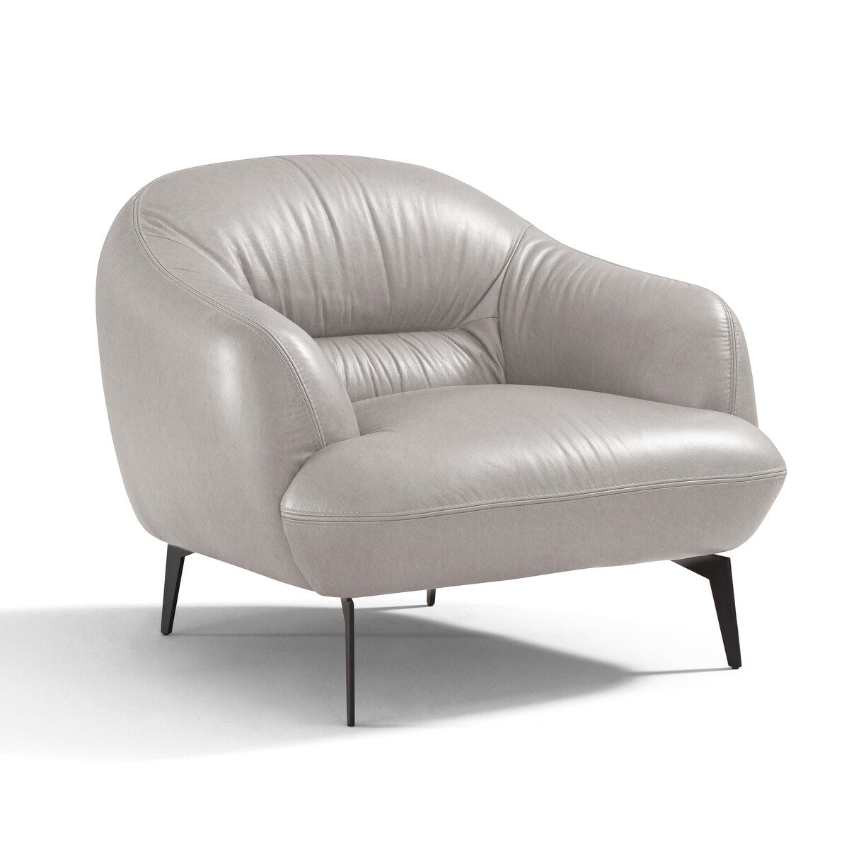 Layla Chair with Sloped Arm and Metal Leg