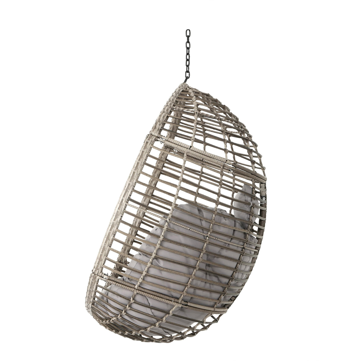 Layla Outdoor Hanging Wicker Basket Chair by Christopher Knight Home - 400 lb limit