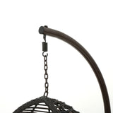 Layla Outdoor Hanging Wicker Basket Chair by Christopher Knight Home - 400 lb limit
