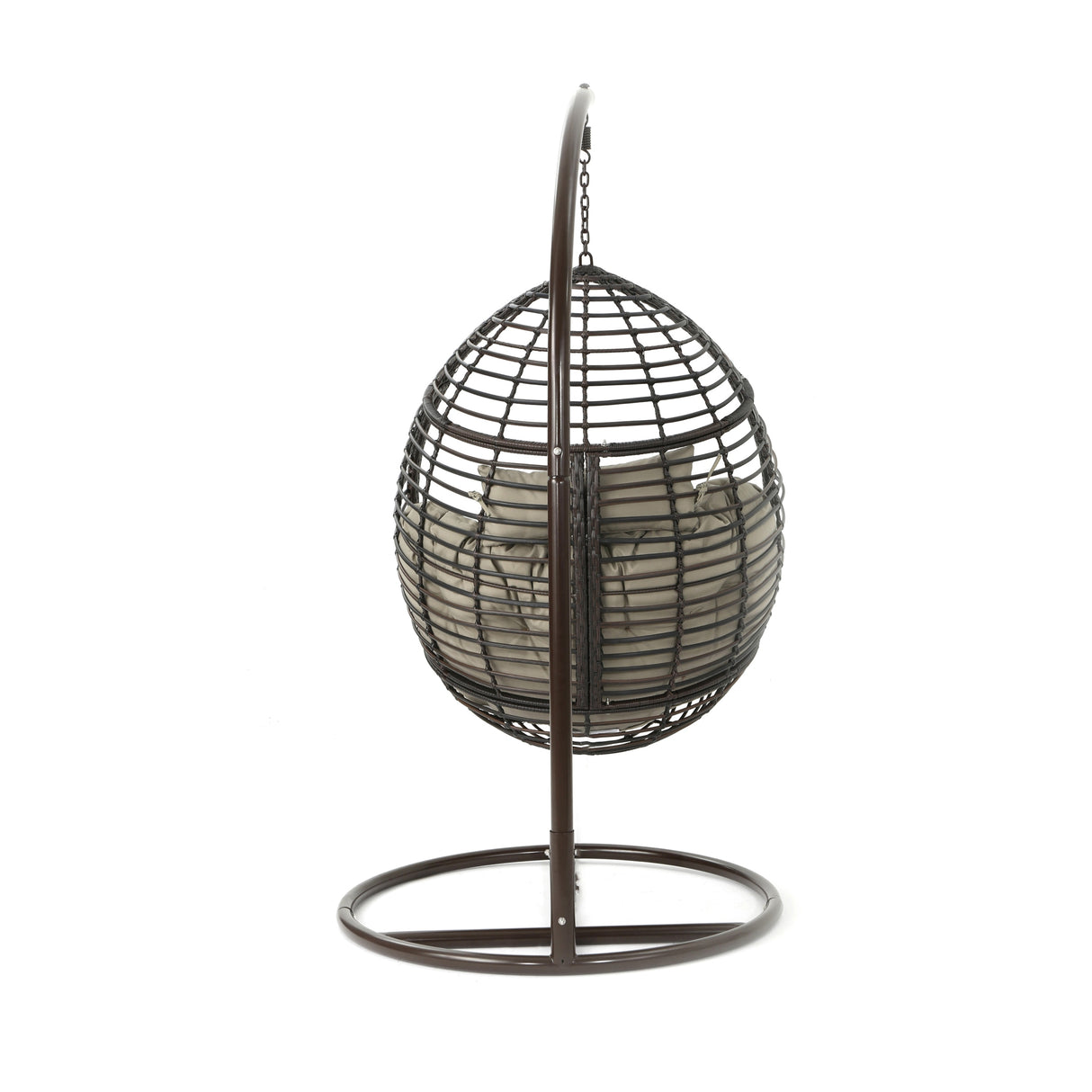 Layla Outdoor Hanging Wicker Basket Chair by Christopher Knight Home - 400 lb limit