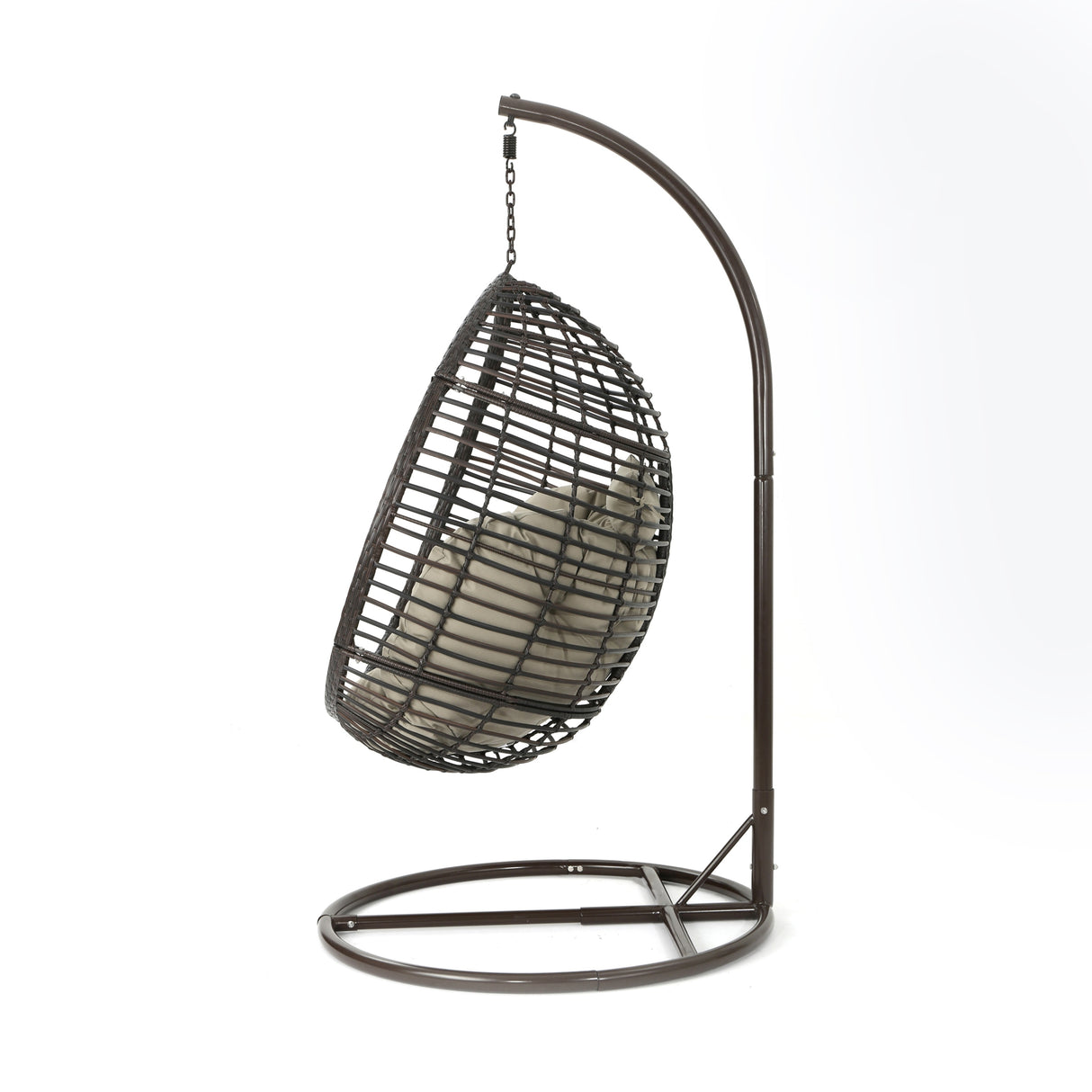 Layla Outdoor Hanging Wicker Basket Chair by Christopher Knight Home - 400 lb limit
