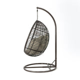 Layla Outdoor Hanging Wicker Basket Chair by Christopher Knight Home - 400 lb limit