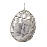 Layla Outdoor Hanging Wicker Basket Chair by Christopher Knight Home - 400 lb limit