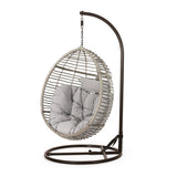 Layla Outdoor Hanging Wicker Basket Chair by Christopher Knight Home - 400 lb limit