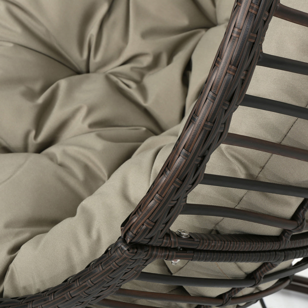 Layla Outdoor Hanging Wicker Basket Chair by Christopher Knight Home - 400 lb limit