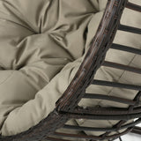 Layla Outdoor Hanging Wicker Basket Chair by Christopher Knight Home - 400 lb limit
