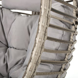 Layla Outdoor Hanging Wicker Basket Chair by Christopher Knight Home - 400 lb limit