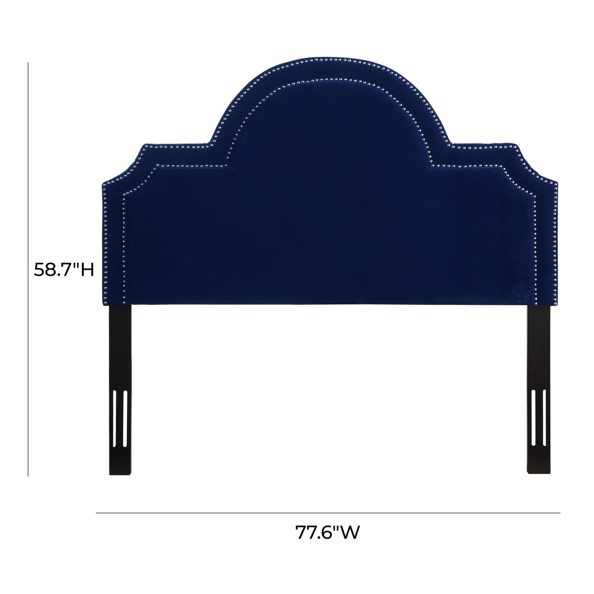 Laylah King Headboard in Pebbled Velvet