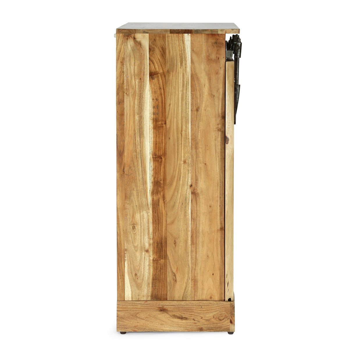 Laymon Modern Industrial Handcrafted Acacia Wood Live Edge Cabinet with Sliding Door by Christopher Knight Home
