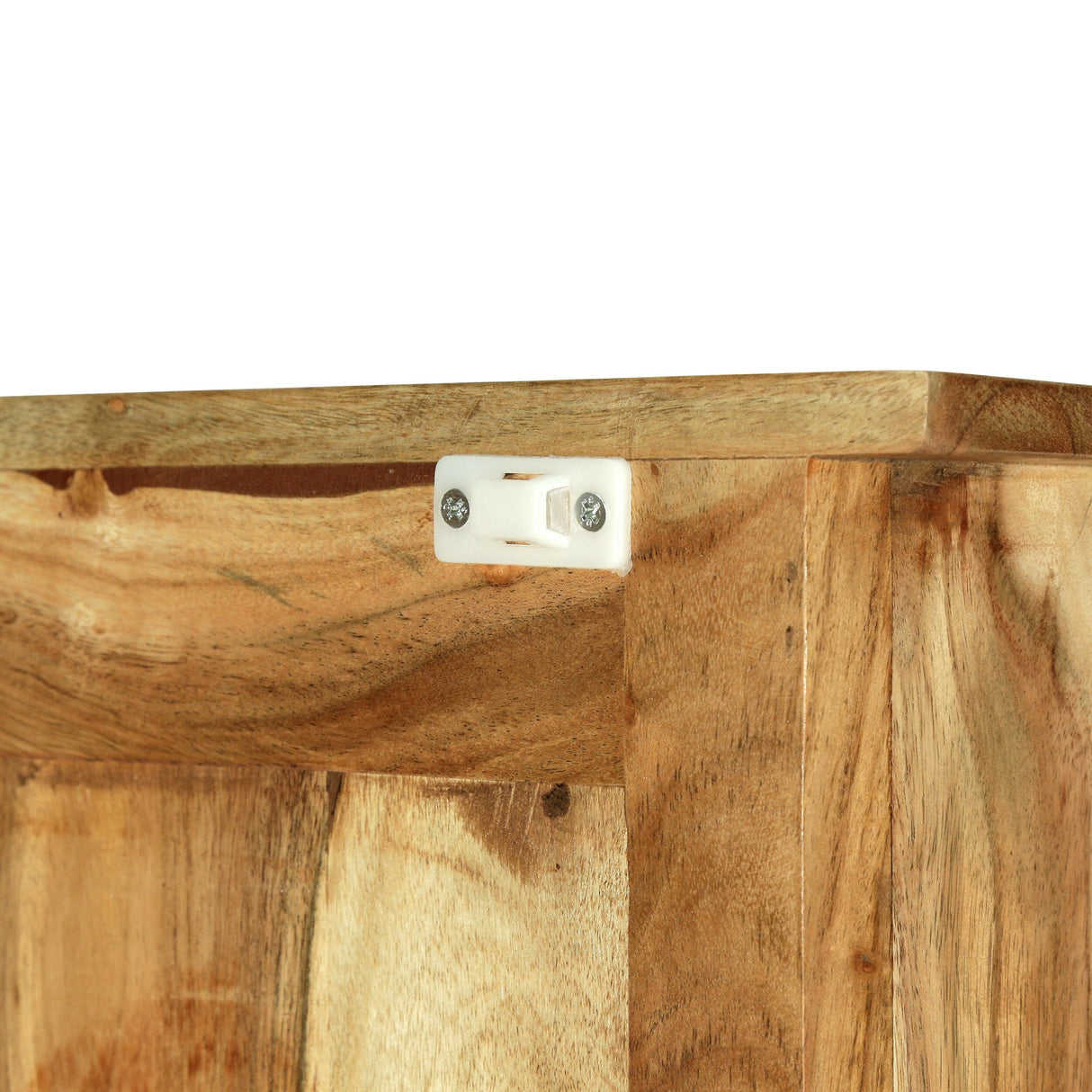 Laymon Modern Industrial Handcrafted Acacia Wood Live Edge Cabinet with Sliding Door by Christopher Knight Home